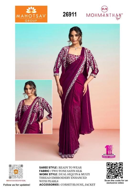 Mahotsav mohmanthan 26900 it girl edit sarees resellers